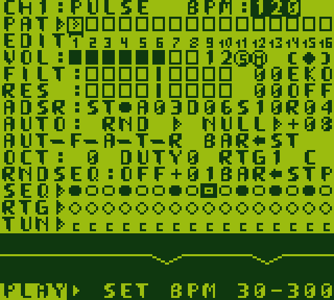 DMGo's CH1 PULSE screen