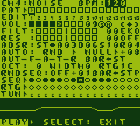 DMGo's CH4 NOISE screen