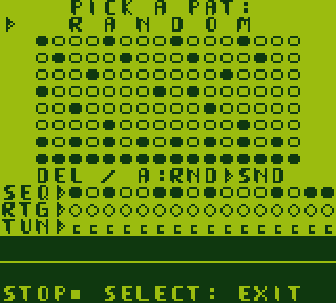 DMGo's PICK A PAT screen