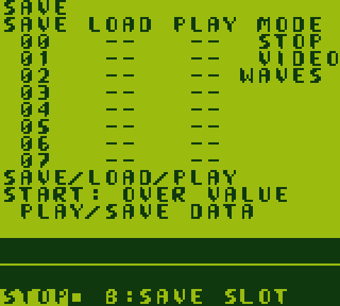 DMGo's SAVE screen