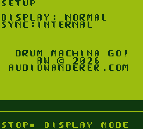 DMGo's SETUP screen